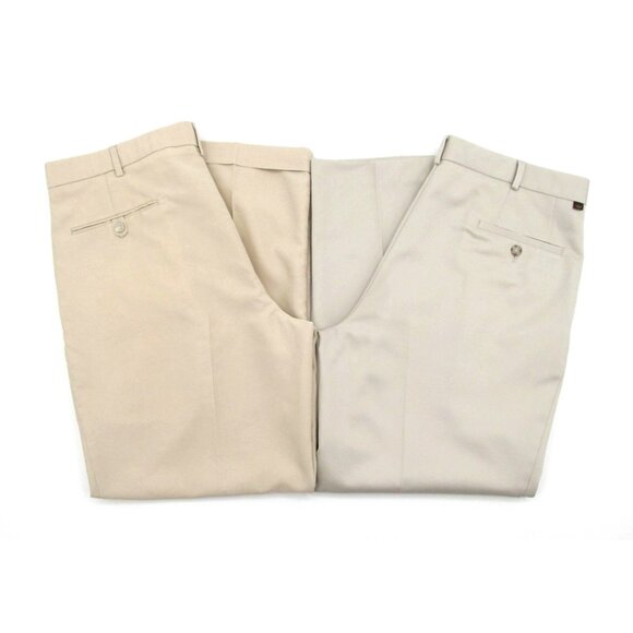 Dockers Premium Men’s 36x29 Khaki Pants Bundle – Pleated Relaxed Fit - Picture 1 of 16